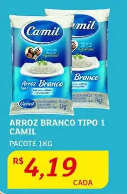 Assaí Atacadista Arroz Branco Tipo 1 Camil 1kg oferta