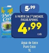 Arena Atacado Agua de Coco Puro Coco 1L oferta