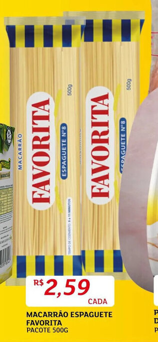 Assaí Atacadista Macarrão espaguete Favorita 500g oferta