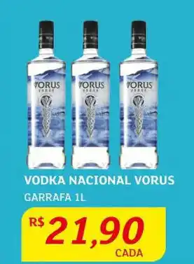 Assaí Atacadista Vodka Nacional Vorus 1L oferta