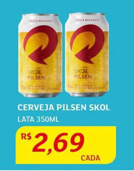 Assaí Atacadista Cerveja Pilsen Skol Lata 350ml oferta