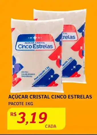 Açúcar Cristal Cinco Estrelas 1kg
