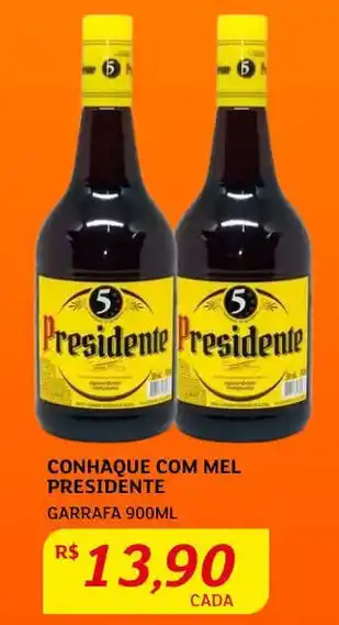 Assaí Atacadista Conhaque com Mel Presidénte 900ml oferta