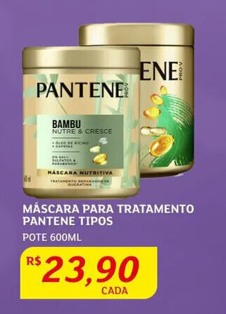 Assaí Atacadista Máscara para Tratamento Pantene Tipos 600ml oferta