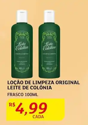 Assaí Atacadista Loção de Limpeza Original leite de Colônia 100ml oferta