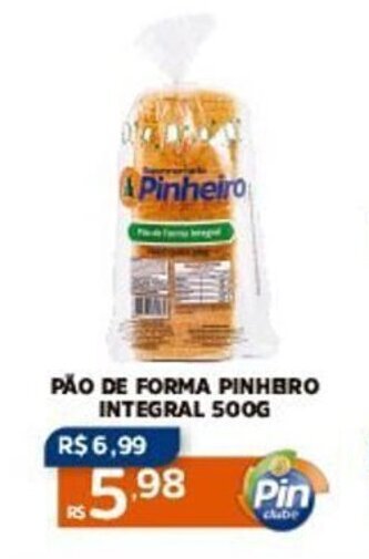 Pinheiro Supermercado Pão de Forma Pinheiro Integral 500g oferta