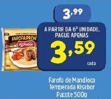 Farofa de Mandioca Temperada Kisabor 500g
