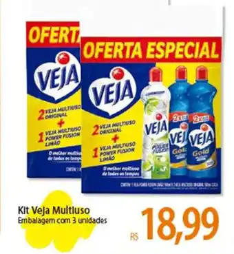 Atacadão Kit Veja Multiuso 3 unidades oferta