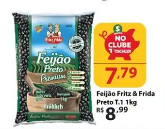 Supermercados Tischler Feijão Fritz & Frida Preto T1 1kg oferta