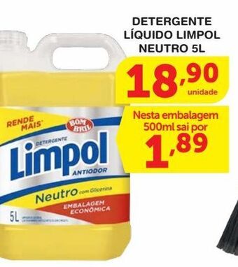 Roldão Detergente líquido limpol neutro 5l oferta