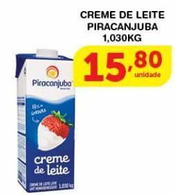 Roldão Creme de leite piracanjuba 1.030kg oferta