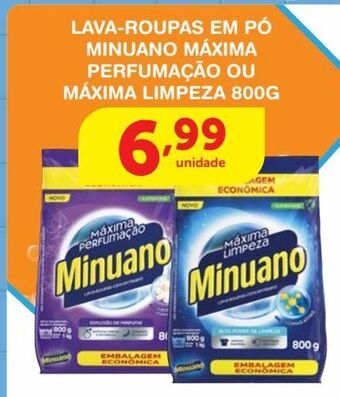 Roldão Lava-roupas em pó minuano máxima perfumação ou máxima limpeza 800g oferta
