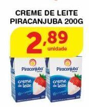 Roldão Creme de leite piracanjuba 200g oferta
