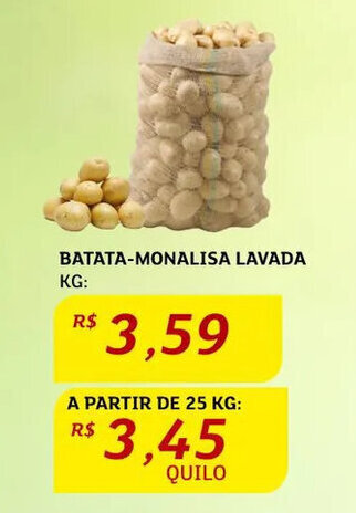 Assaí Atacadista Batata Monalisa Lavada 1kg oferta