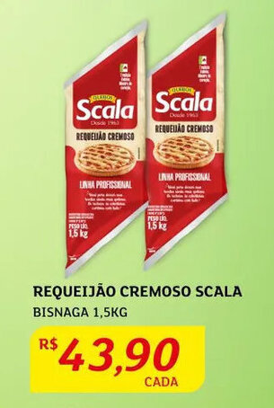 Assaí Atacadista Requeijão Cremoso Scala 1.5kg oferta