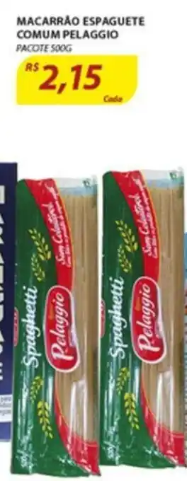 Assaí Atacadista Macarrao Espaguete comum Pelaggio 500g oferta