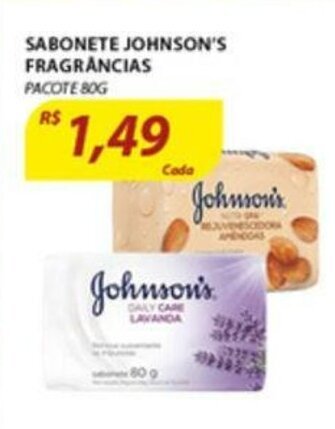 Assaí Atacadista Sabonete Johnson's Fragrancias 80g oferta