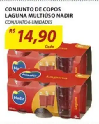 Assaí Atacadista Conjunto de Copos Laguna Multiuso Nadir oferta