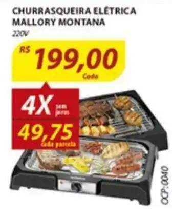 Assaí Atacadista Churrasqueira Eletrica Mallory Montana oferta