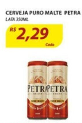Assaí Atacadista Cerveja Puro Malte Petra Lata 350ml oferta
