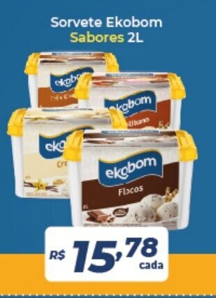 Atakarejo Sorvete Ekobom Sabores 2L oferta