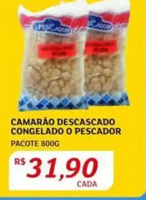Assaí Atacadista Camarão descascado Congelado o Pescador 800g oferta
