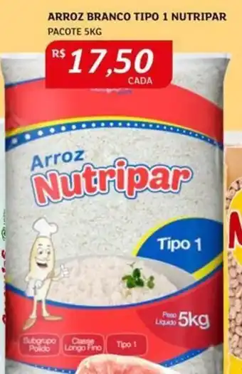 Assaí Atacadista Arroz Branco Tipo 1 Nutripar 5kg oferta