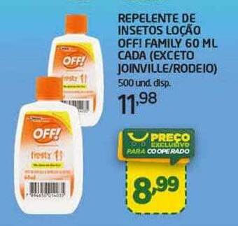 Cooper Repelente de insetos loção off! family oferta