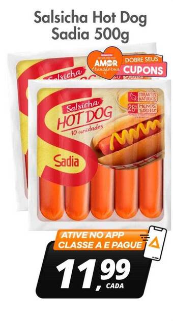 Delta Supermercados Salsicha hot dog sadia oferta