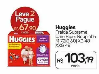 Drogal Huggies fralda supreme care hiper roupinha oferta