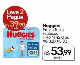 Drogal Huggies fralda tripla proteção oferta