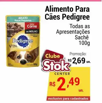 Stok Center Alimento para cães pedigree oferta