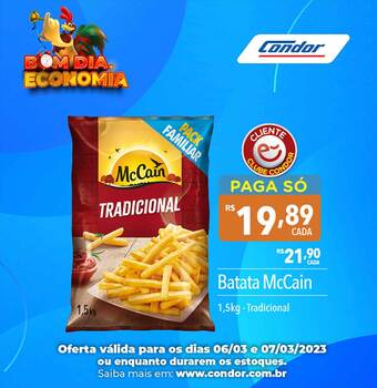 Supermercados Condor Batata mccain oferta