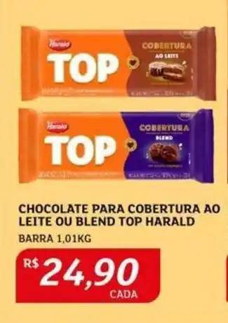 Assaí Atacadista Chocolate para Cobertura ao Leite ou Blend Top Harald 1.01kg oferta