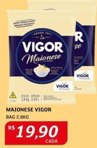 Assaí Atacadista Maionese Vigor 2.8kg oferta