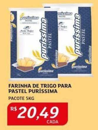 Assaí Atacadista Farinha de Trigo Para Pastel Puríssima 5kg oferta