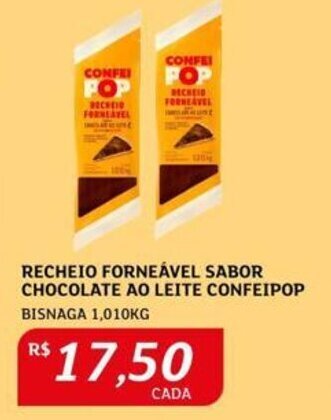 Assaí Atacadista Recheio Forneável Sabor Chocolate ao Leite Confeipop 1.01kg oferta