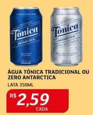 Assaí Atacadista Água Tônica Tradicional ou Zero Antarctica 350ml oferta