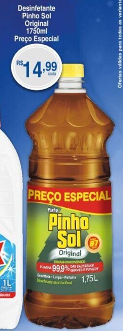 Fort Atacadista Desinfetante Pinho Sol original 1750ml oferta