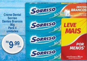 Fort Atacadista Creme Dental Sorriso Dentes Brancos 90g pack 4 unidades oferta