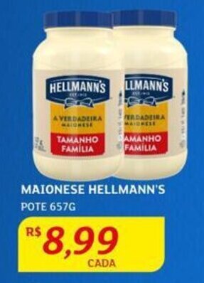 Assaí Atacadista Maionese Hellmann's 657g oferta
