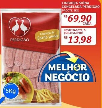 Assaí Atacadista Linguiça Suína congelada Perdigão pacote 5kg oferta