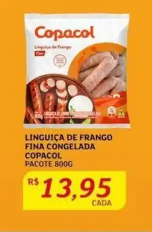 Assaí Atacadista Linguiça de frango Fina Congelada Copacol 800g oferta
