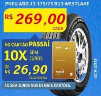 Assaí Atacadista Pneu Aro 13 175/75 R13 Westlake oferta