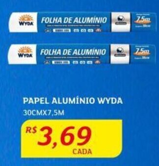 Assaí Atacadista Papel Alumínio Wyda 30cmx7.5m oferta