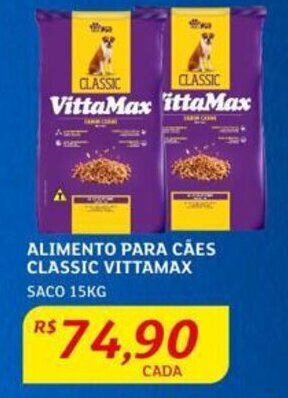 Assaí Atacadista Alimento para cães Classic Vittamax 15kg oferta