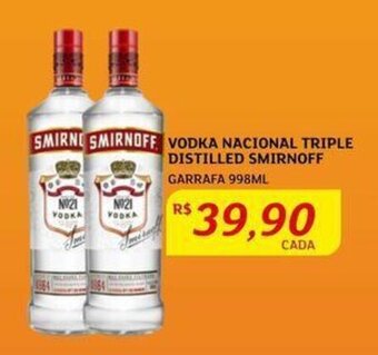 Assaí Atacadista Vodka Nacional Triple Distilled Smirnoff 998ml oferta