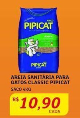 Assaí Atacadista Areia Sanitária Para Gatos Classic Pipicat 4kg oferta
