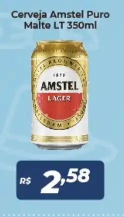 Atakarejo Cerveja Amstel Puro Malte LT 350ml oferta
