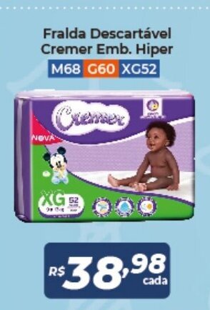 Atakarejo Fralda Descartavel Cremer Emb. Hiper oferta